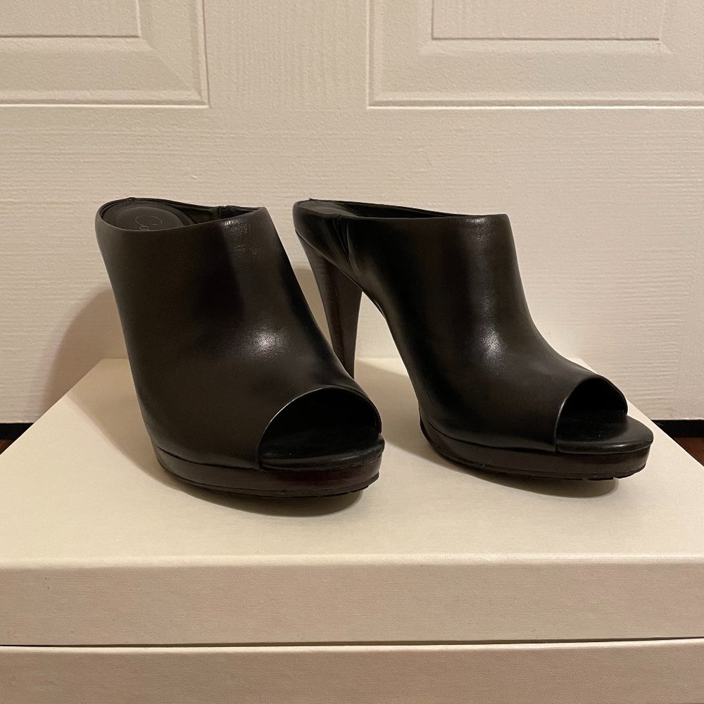 Cole Haan NikeAir Black Leather Slide Sandals 8 1/2